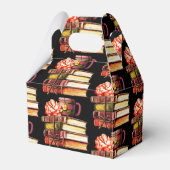 Boeken en theekzwart bedankdoosjes (Voorkant Zijde)