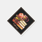 Boeken en theekzwart servet (Hoek)