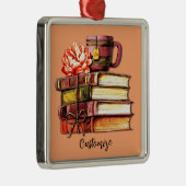 Boeken en theezakje metalen ornament (Rechts)