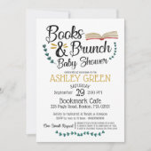 Boeken en Uitnodiging tot Baby shower Brunch (Voorkant)