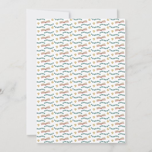 Boeken en Uitnodiging tot Baby shower Brunch (Achterkant)