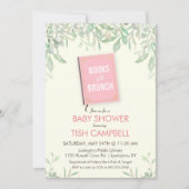Boeken en Uitnodiging tot Baby shower Brunch (Voorkant)