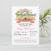 Boeken en Uitnodiging tot Baby shower Brunch (Staand voorkant)