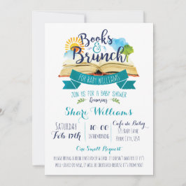Boeken en Uitnodiging tot Baby shower Brunch - Bla