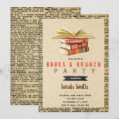 Boeken en uitnodiging van brunch party (Voorkant / Achterkant)