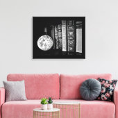 boeken en Wereldbol Canvas Afdruk (Insitu (Woonkamer))