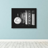  boeken en Wereldbol Canvas Afdruk (Insitu (Houten vloer))