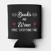 Boeken en wijn maken alles goed blikjeskoeler (Achterkant)