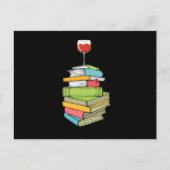 Boeken en wijn waar ik van hou briefkaart (Voorkant)