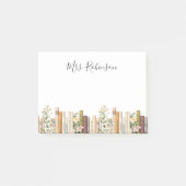 Boeken en Wildbloemen Bibliothecaris Leraar Post-it® Notes (Voorkant)