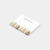 Boeken en Wildbloemen Bibliothecaris Leraar Post-it® Notes (Schuin)