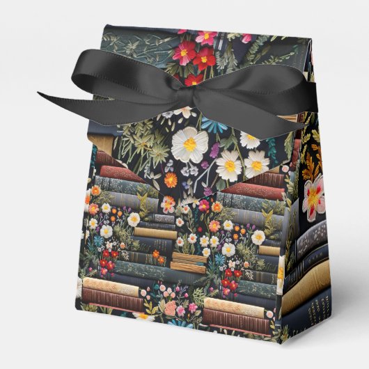 Boeken en wilde bloemen bedankdoosjes (Voorkant Zijde)