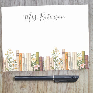 Boeken en Wilde Bloemen Bibliothecaris Leraar Post-it® Notes