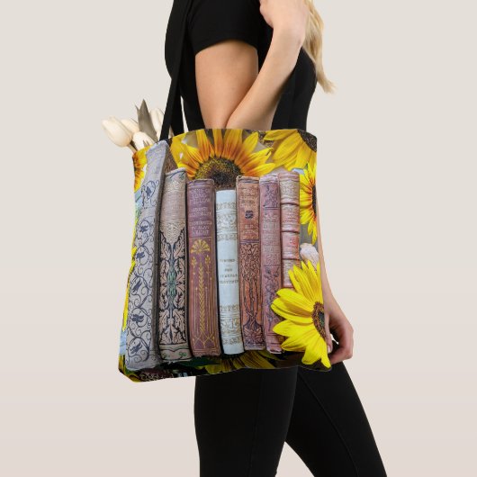 Boeken en zonnebloemen tote bag (Dichtbij)