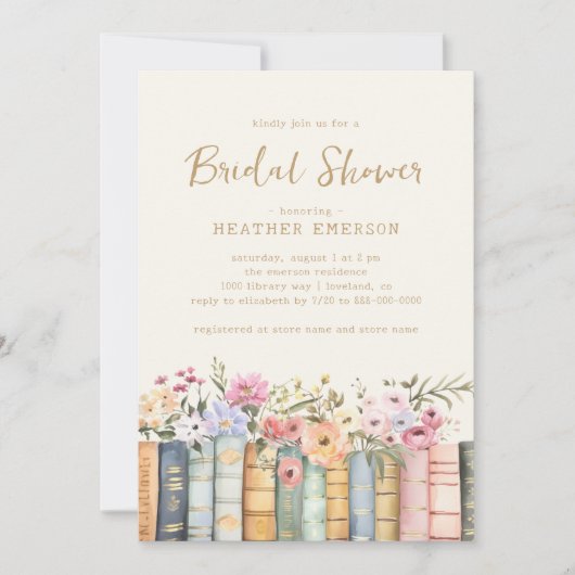 Boeken Floral Bridal Kaart (Voorkant)