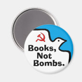 "Boeken, geen bommen." Magneet (Voorkant / Achterkant)