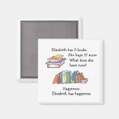 Boeken = Geluk | Aangepast Magneet (Voorkant / Achterkant)