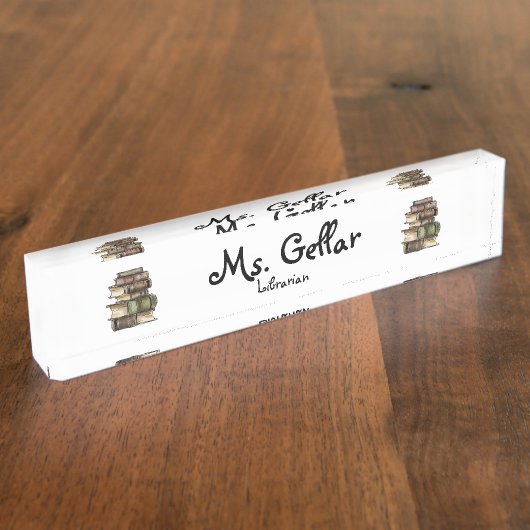 boeken gepersonaliseerd naambordje (Zijkant)