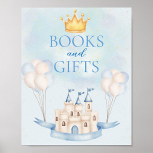 Boeken & Geschenken Sprookje Kasteel Kroon Ballon  Poster
