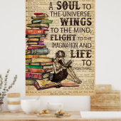 Boeken geven een oplossing aan de Verenigde vleuge Poster (Keuken)