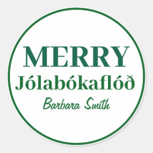 Boeken & Gezellige Nachten: Merry Jolabokaflod Kla Ronde Sticker