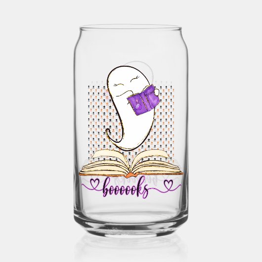 Boeken! Ghost en Book Halloween Reading Blikvorm Glas (Voorkant)
