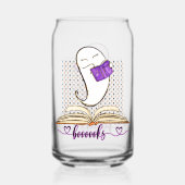 Boeken! Ghost en Book Halloween Reading Blikvorm Glas (Achterkant)