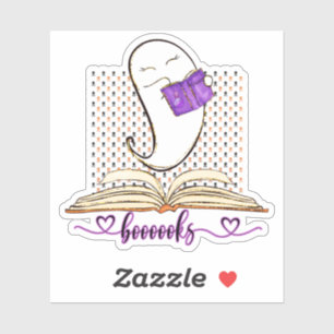 Boeken! Ghost en Book Halloween Reading Sticker