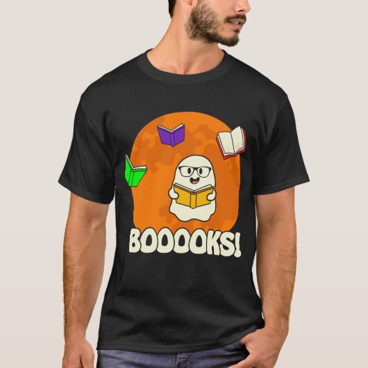 Boeken Ghost Reading Books Grappig T-shirt (Voorkant)