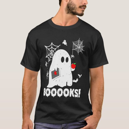 Boeken Ghost Teacher Halloween T-shirt (Voorkant)