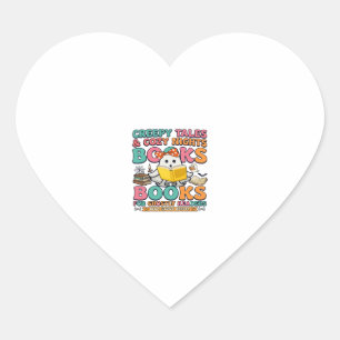 Boeken Griezelige Verhalen Spook Lezen Spinnenweb Hart Sticker