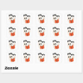 Boeken Halloween Ghosts Book Vierkante Sticker (Vel)