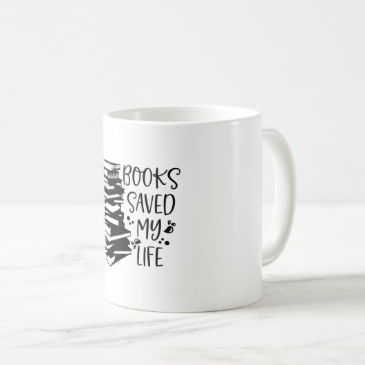Boeken hebben mijn leven gered koffiemok (Voorkant rechts)