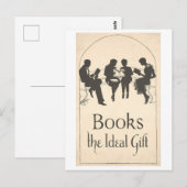 "Boeken: het ideale geschenk"  Briefkaart (Voorkant / Achterkant)