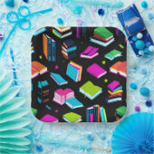 Boeken Het Kleurrijke Vierkant Papieren Bordje (Feest)