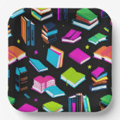 Boeken Het Kleurrijke Vierkant Papieren Bordje (Voorkant)