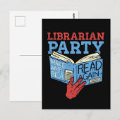 Boeken - Het Librarian Party Book Lover Gift Briefkaart (Voorkant / Achterkant)