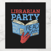 Boeken - Het Librarian Party Book Lover Gift Wijn Etiket (Enkel label)