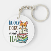 Boeken, Honden en het Weekend van de Tea Lezen Sleutelhanger (Achterkant)