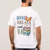 Boeken, Honden en het Weekend van de Tea Lezen T-shirt (Achterkant)