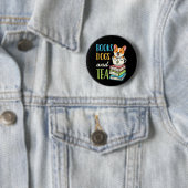 Boeken Honden en thee Ronde Button 5,7 Cm (In situ)