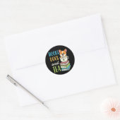 Boeken Honden en thee Ronde Sticker (Envelop)
