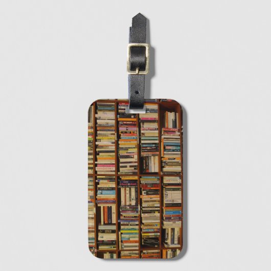 Boeken in de bibliotheek bagagelabel (Voorkant (verticaal))