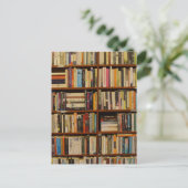 Boeken in de bibliotheek briefkaart (Staand voorkant)