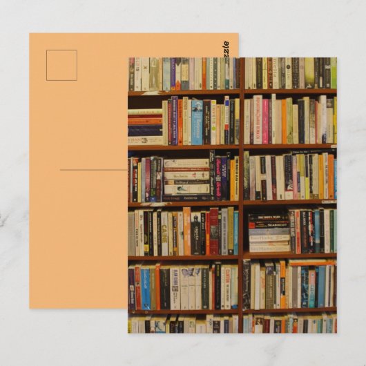 Boeken in de bibliotheek briefkaart (Voorkant / Achterkant)