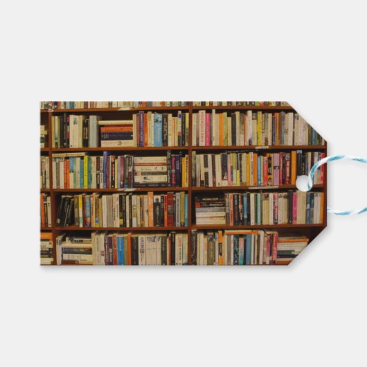 Boeken in de bibliotheek Gift Bag Cadeaulabel (Voorkant (Horizontaal))