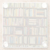 Boeken in de bibliotheek glazen onderzetter (Achterkant)