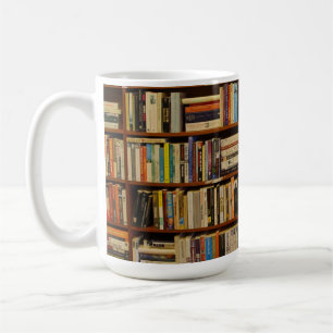 Boeken in de bibliotheek koffiemok