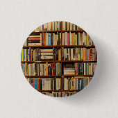 Boeken in de bibliotheek ronde button 3,2 cm (Voorkant)