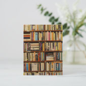 Boeken in de bibliotheek RSVP kaartje (Staand voorkant)